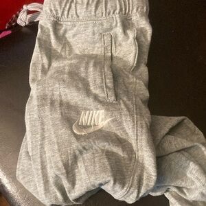 Nike Gray Sweatpants Relaxed Fit Cotton Blend